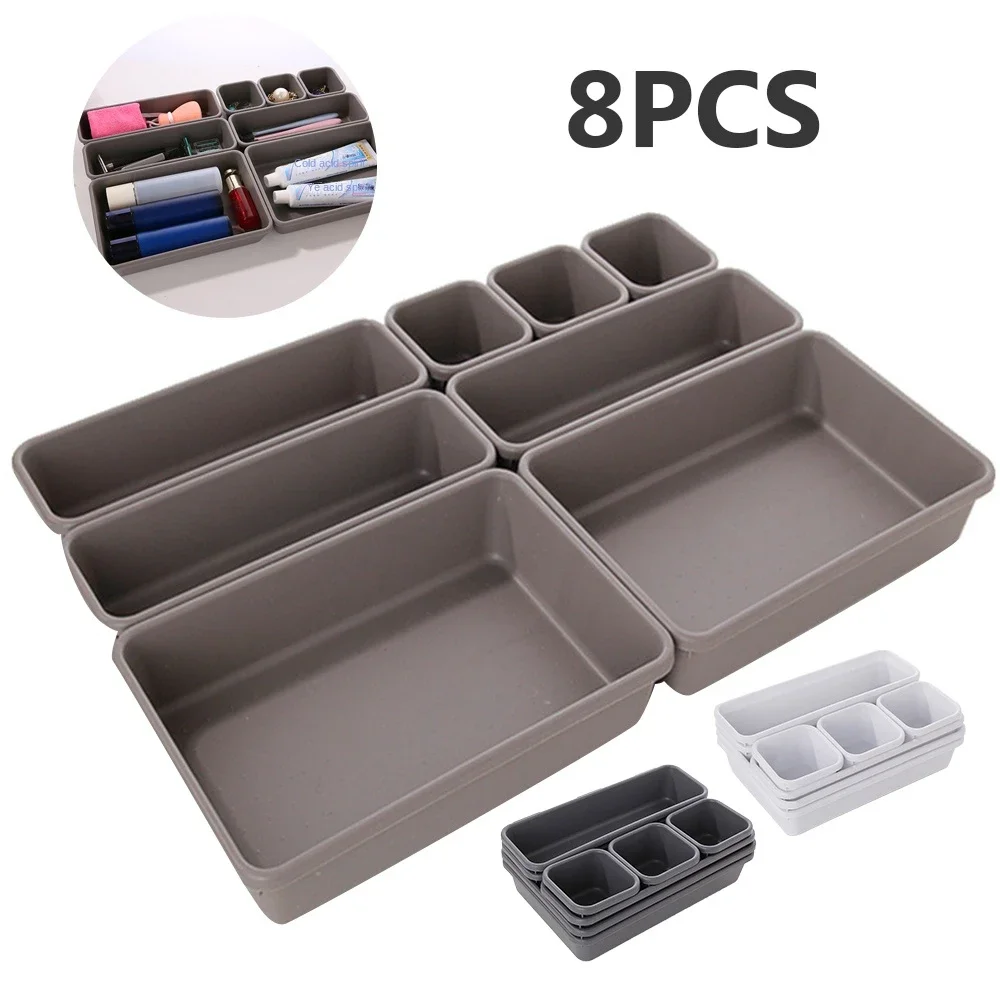 Adjustable Drawer Organizer Box, Makeup Cosmetics Divider, Kitchen, Bathroom Storage, Closet Jewelry Tray