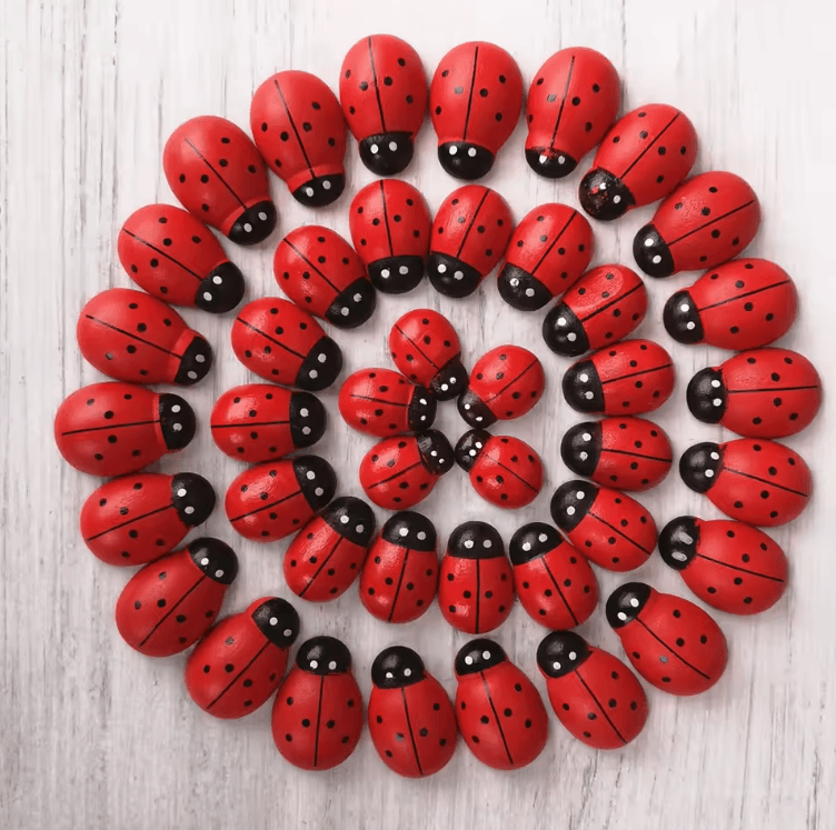 Mini Wooden Ladybug Decor Cute Fairy Garden DIY Craft Accessories