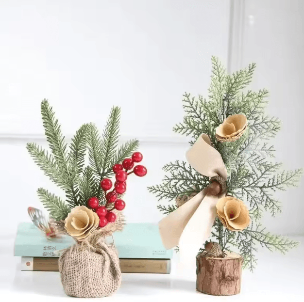 25cm Mini Christmas Tree – Tabletop Festive Desktop Decoration