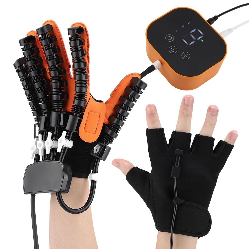 Hemiplegia Rehabilitation Glove Stroke Recovery Training Device with Finger Massage and Mirror Therapy
