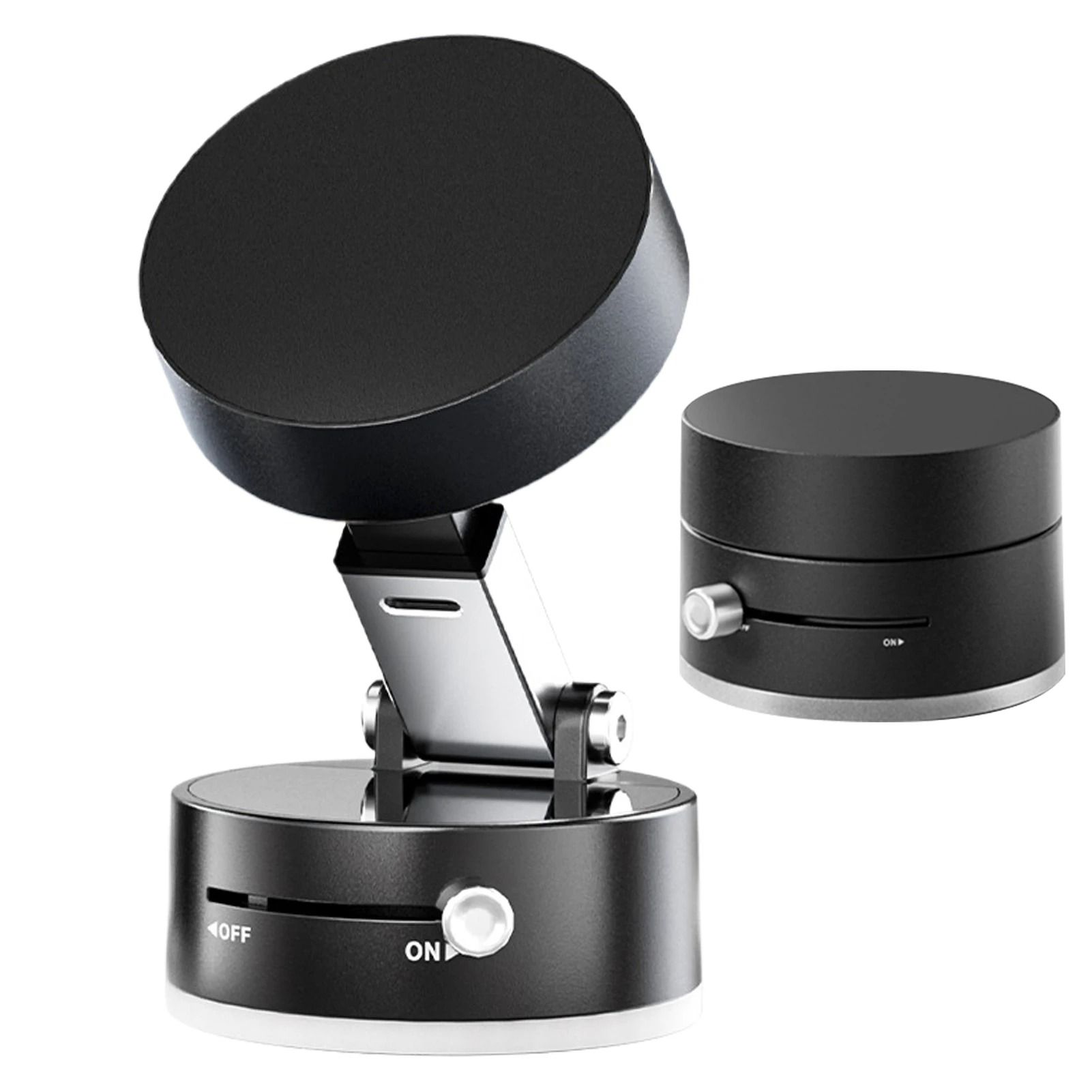Vacuum Magnetic Car Phone Holder – Double-Sided Foldable Auto Bracket