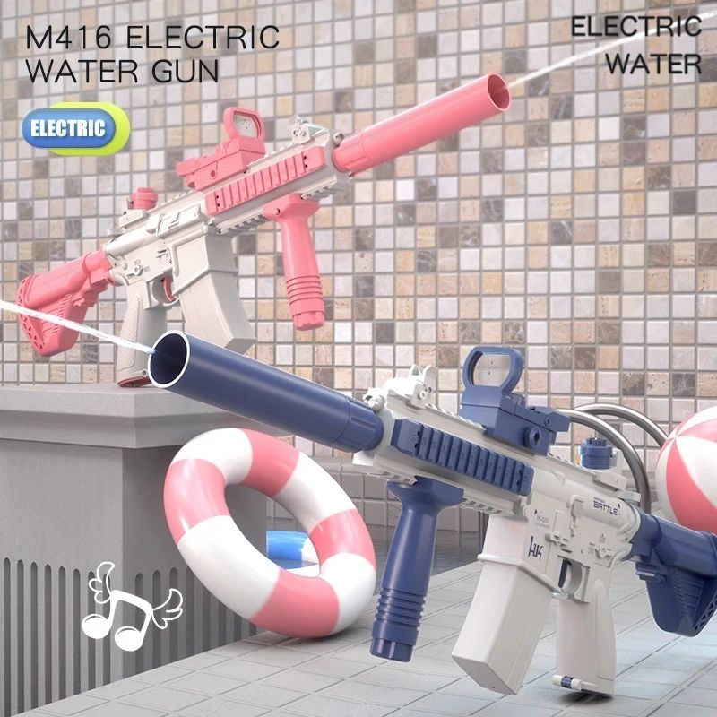 M416 Rechargeable Electric Water Gun – Fully Automatic Water Blaster for Summer Battles
