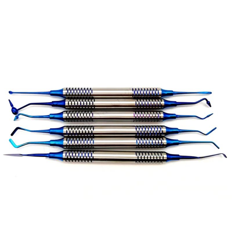 Dental Composite Resin Filling Spatula Set With Titanium Plated Heads