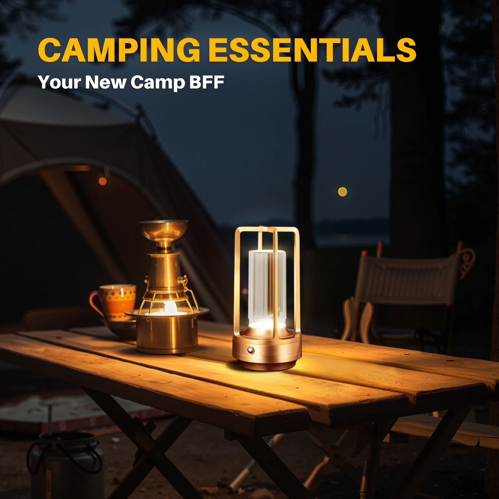 Creative Cordless LED Table Lamp, for Desk, Bedside, and Outdoor Camping Atmosphere Light