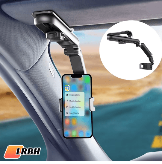 360 Degree Sun Visor Phone Holder for Hands Free Car Use