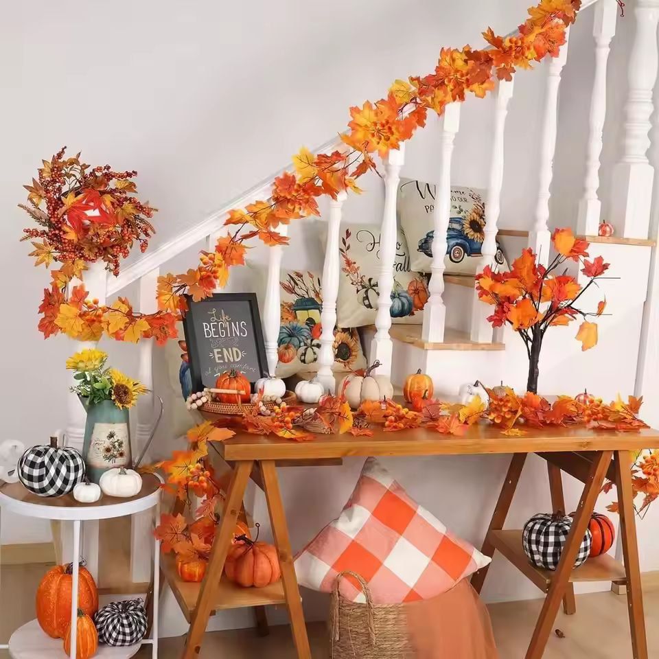 Harvest Glow Maple & Fruit Vine Garland