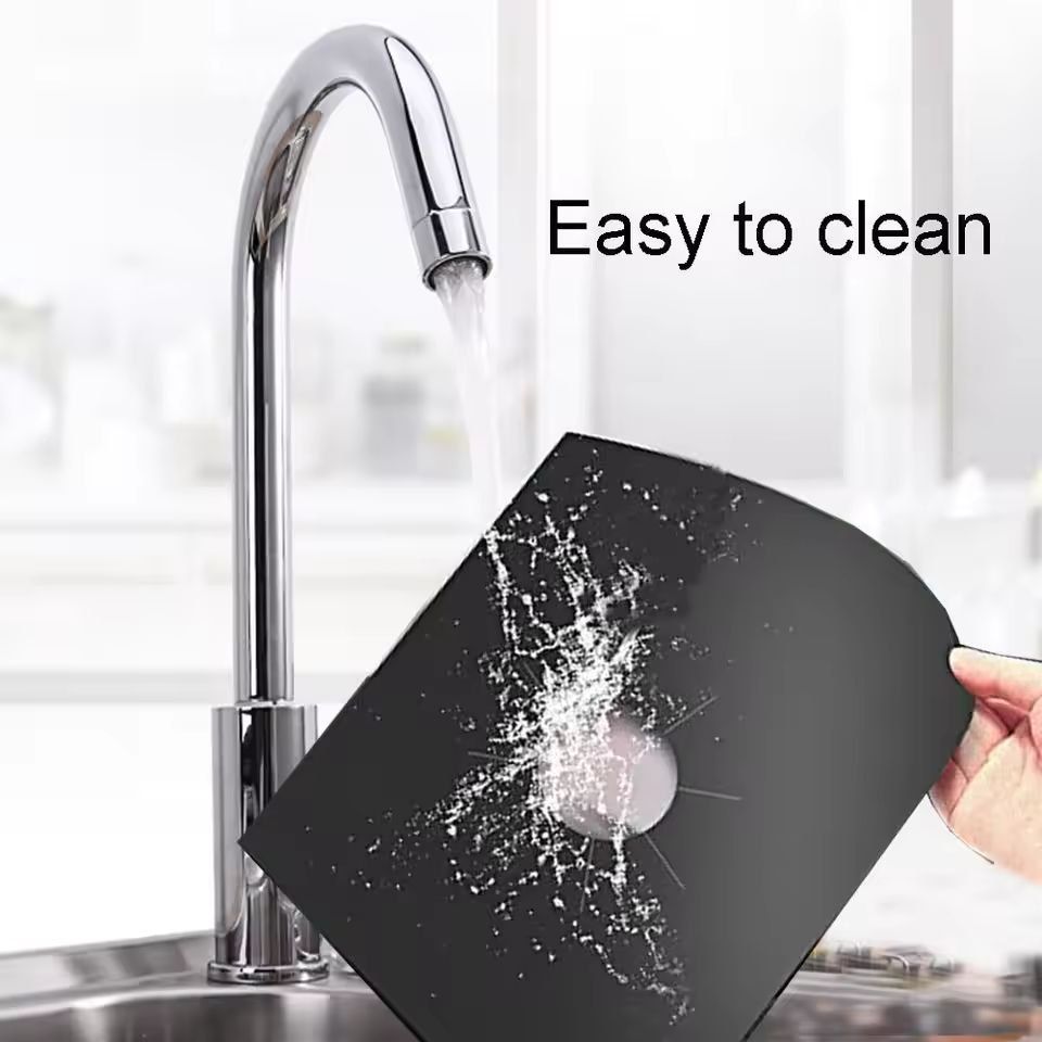 Premium 6-Pack Gas Stove Burner Covers – Reusable Non-Stick Stove Liners