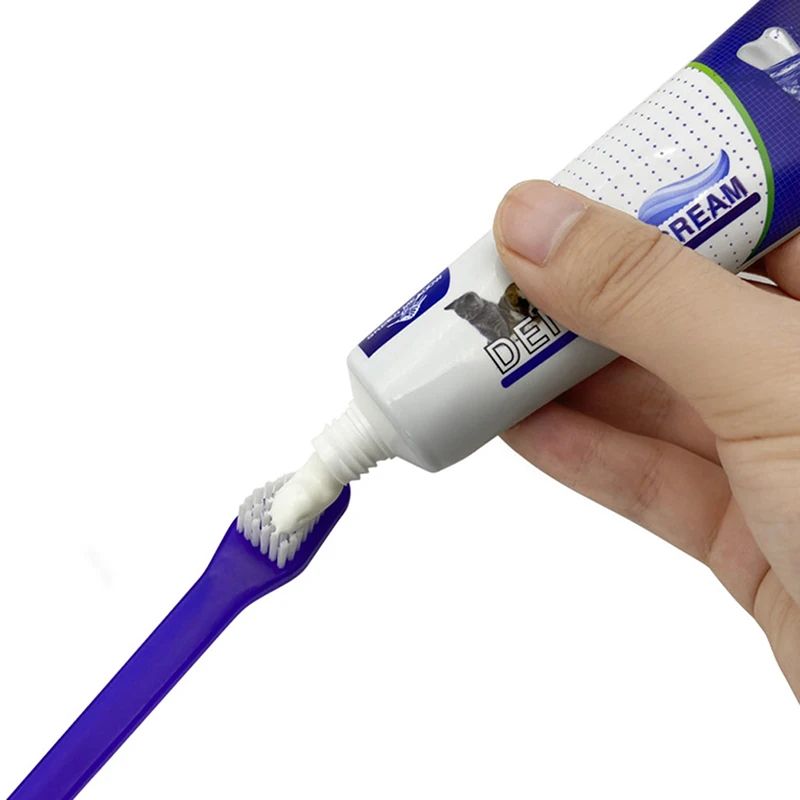 Dog Dental Care Kit Toothpaste Toothbrush And Finger Brush Set