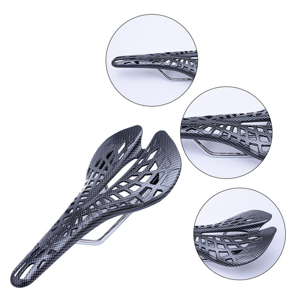 Ergonomic Spider Carbon Fiber Bicycle Saddle, MTB Road Cycling Breathable Mat