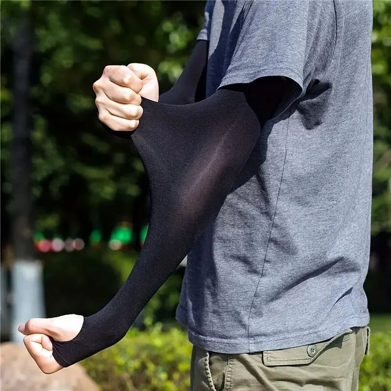 Ice Silk UV Protection Arm Sleeves SPF 50+ – Breathable Cooling Sun Sleeves for Cycling & Outdoor Sports