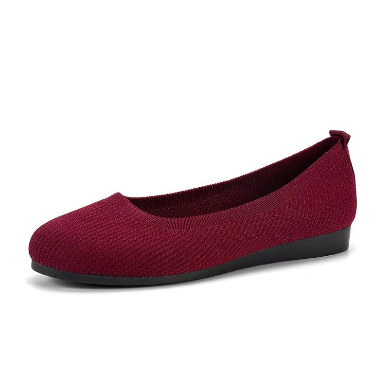 Women's Breathable Knit Sock Sneakers Slip-On Flats