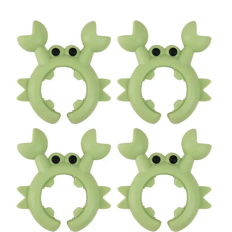 4/1PCS Silicone Spatula Rack, Small Crab Anti-Scalding Pot Clip, Universal Spoon Holder Clip, Overflow Shovel Rack