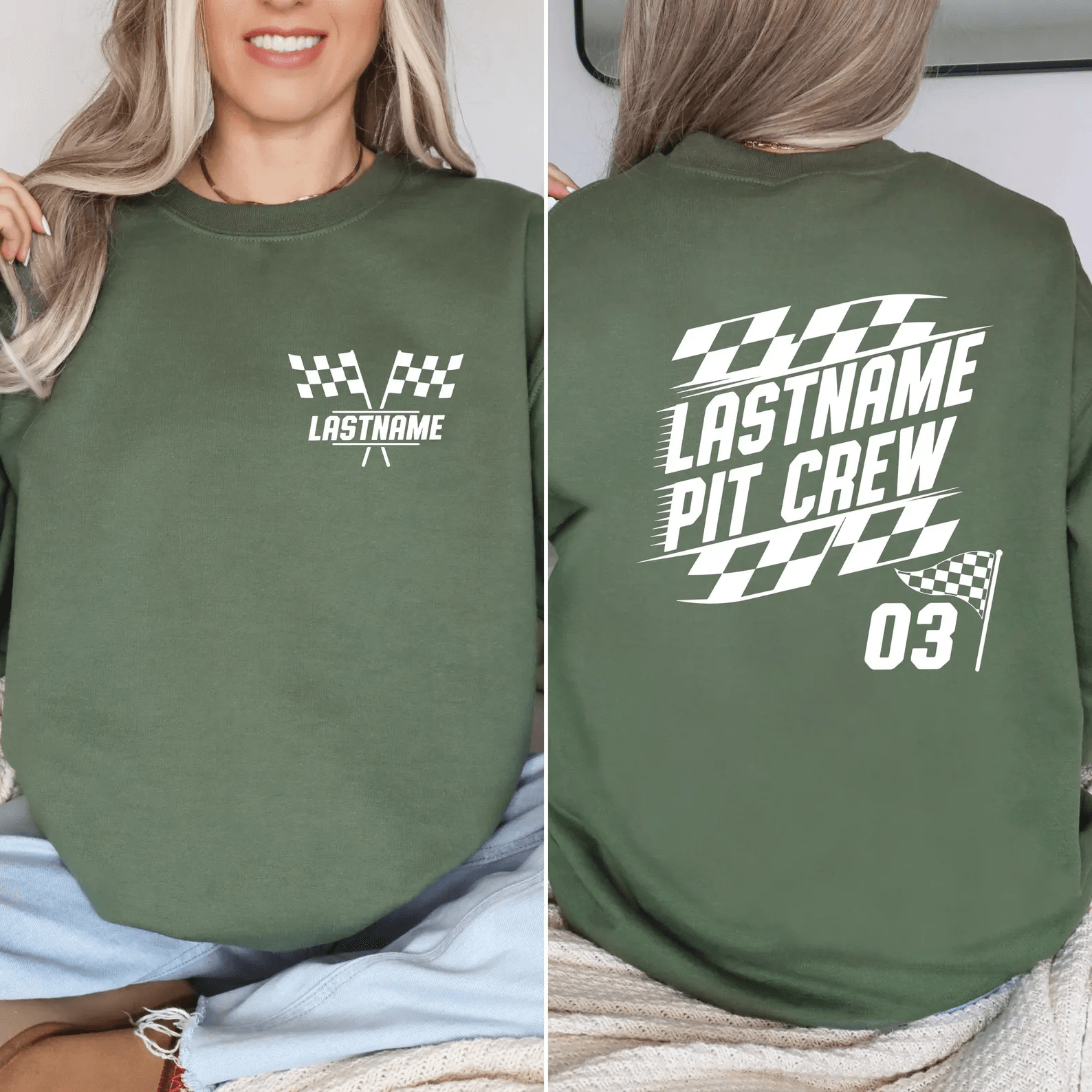 Personalized Racing Shirt – Custom Pit Crew & Family Tee