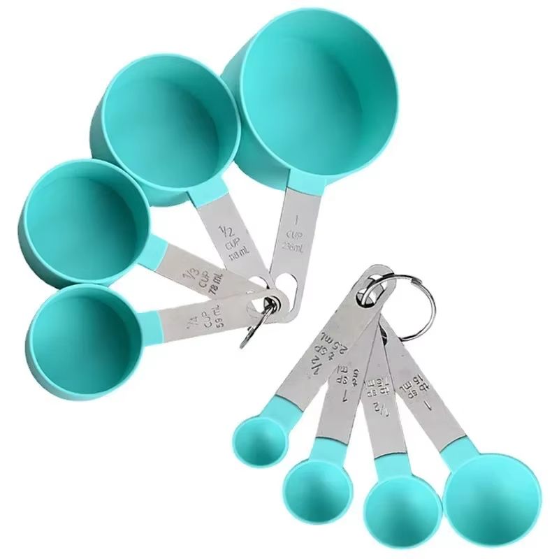 Precision 8-Piece Stainless Steel Measuring Cups & Spoons Set with Scale – Accurate Baking & Cooking Tool
