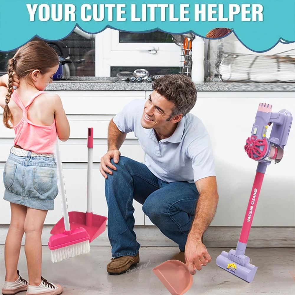 Kids Role Play Vacuum Cleaner Cleaning Set Educational Toy for Girls and Boys