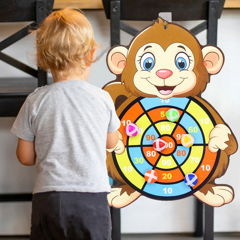 Educational Dart Board for Children Fun Indoor Sports Game, Montessori Inspired Learning Activity