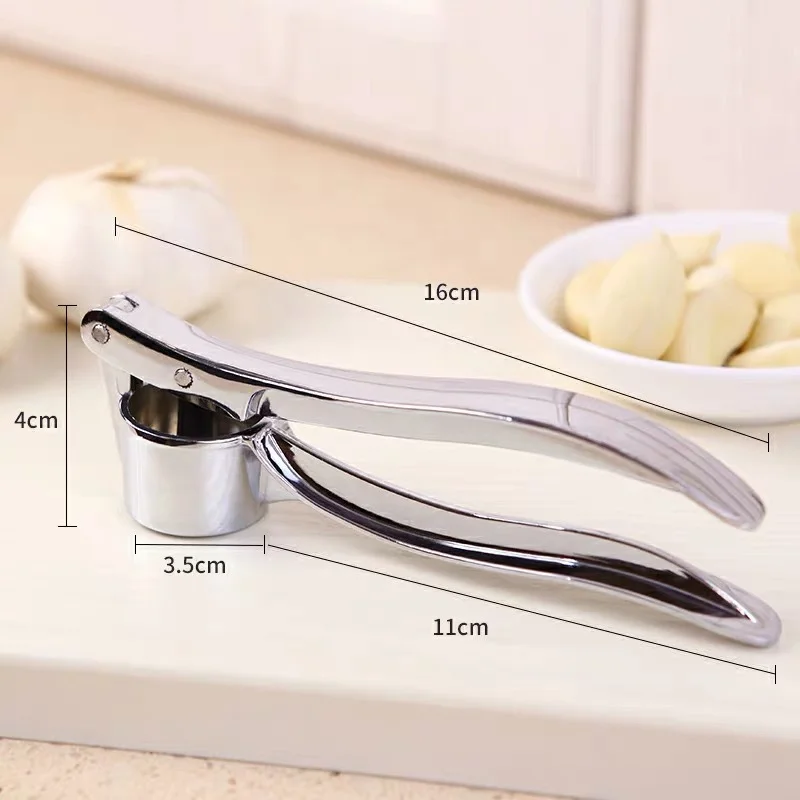 Garlic Press Kitchen Tools, Stainless Steel Garlic Masher, Manual Press Tool