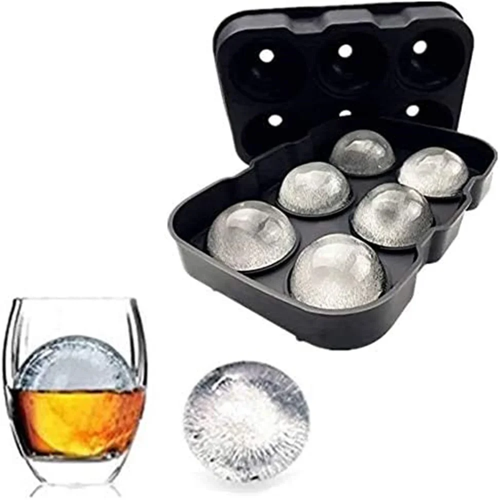 Silicone Ice Ball Maker, Large Ice Sphere Mold, High Balls Ice Shape Tray, Whiskey Cocktail Bar Tools for Freezer