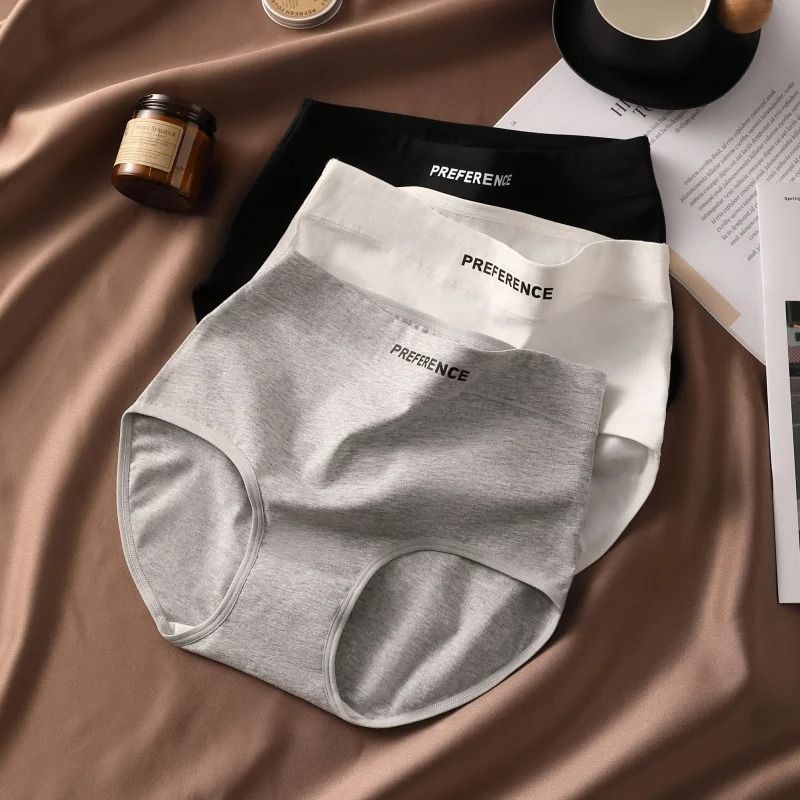 Womens High Waist Cotton Briefs Breathable Comfortable Underwear Seven Piece Set