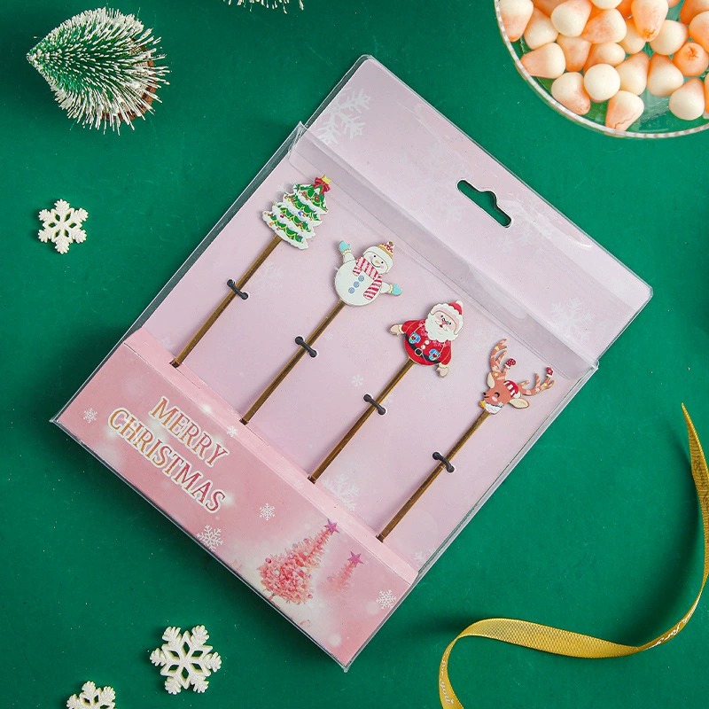 Stainless Steel Christmas Spoon Set, Coffee Spoon, Dessert Spoon, Santa Claus Tableware, Kitchen Utensils, Holiday Gift