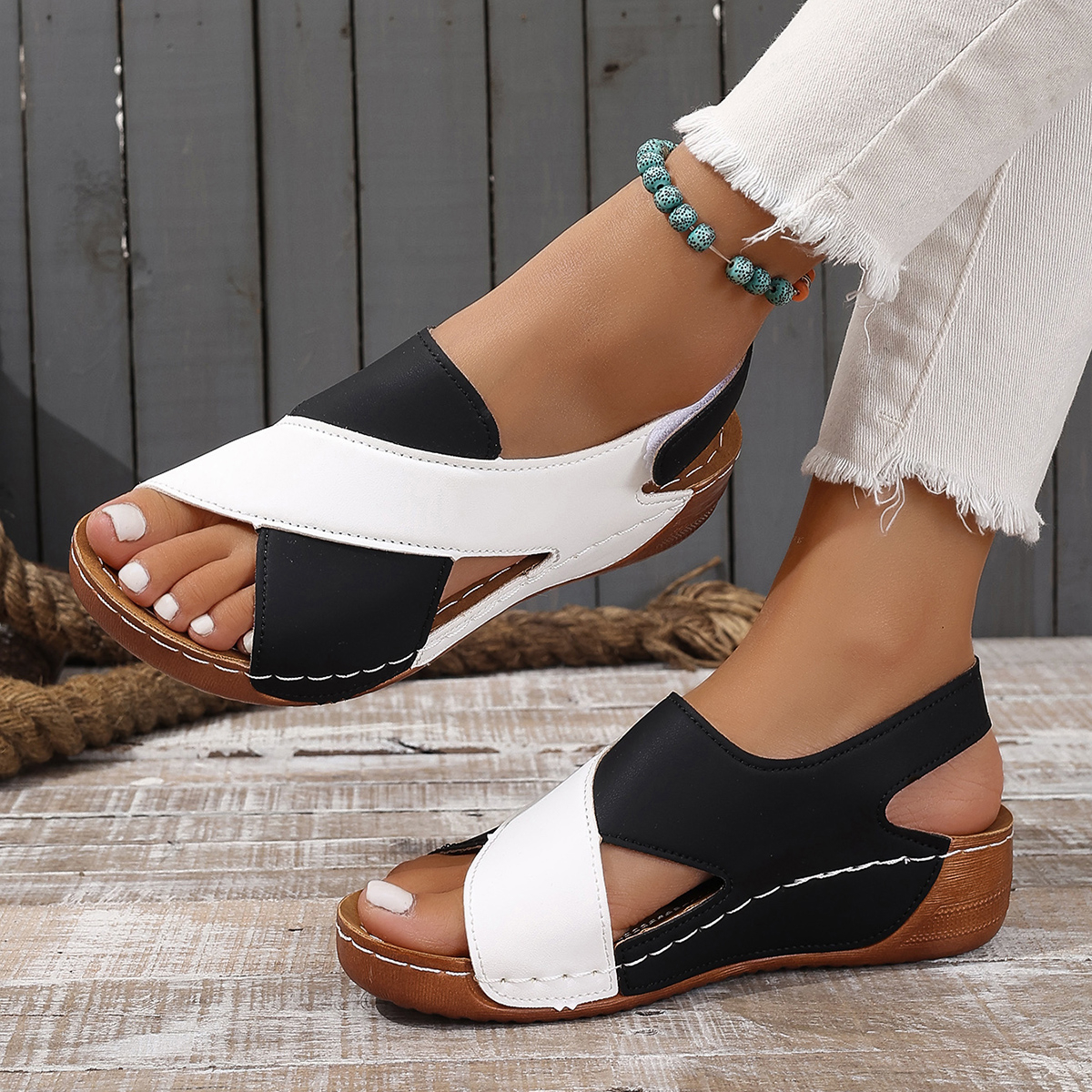 Womens Summer Sandals, Plus Size Wedge Walking Shoes, Casual & Party Ladies Footwear for All-Day Style