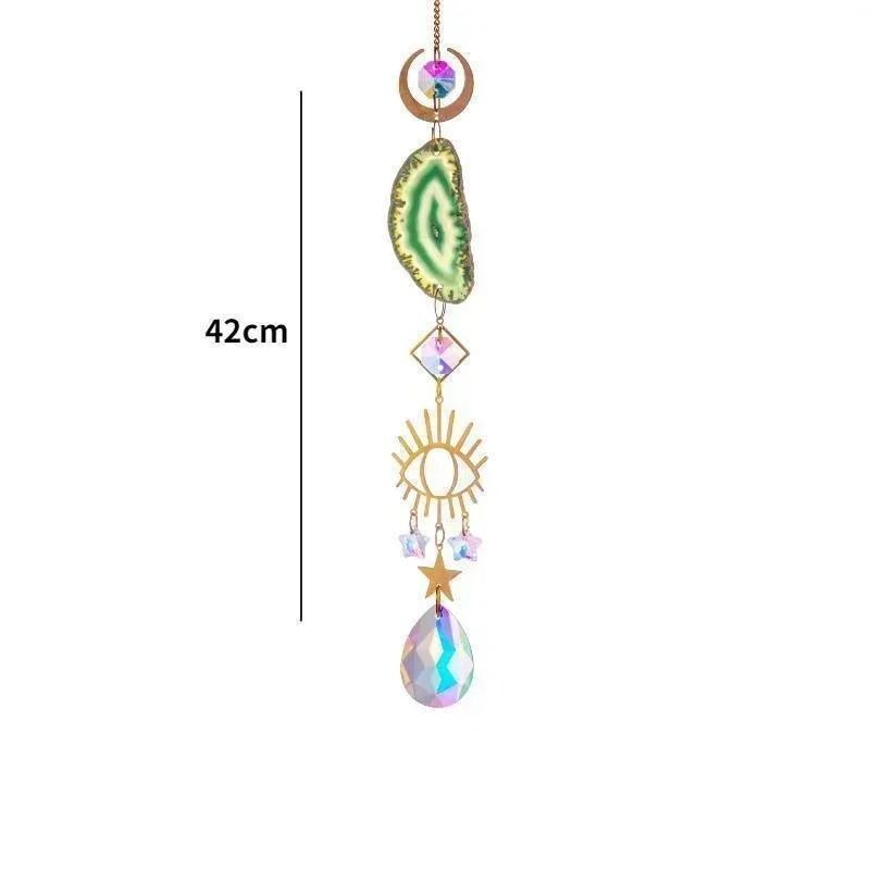 Sun and Moon Crystal Prism Suncatcher