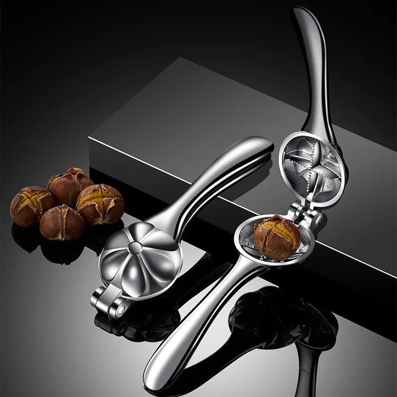Stainless Steel Chestnut Clip: Efficient Nut Cracker & Sheller for Home Kitchen