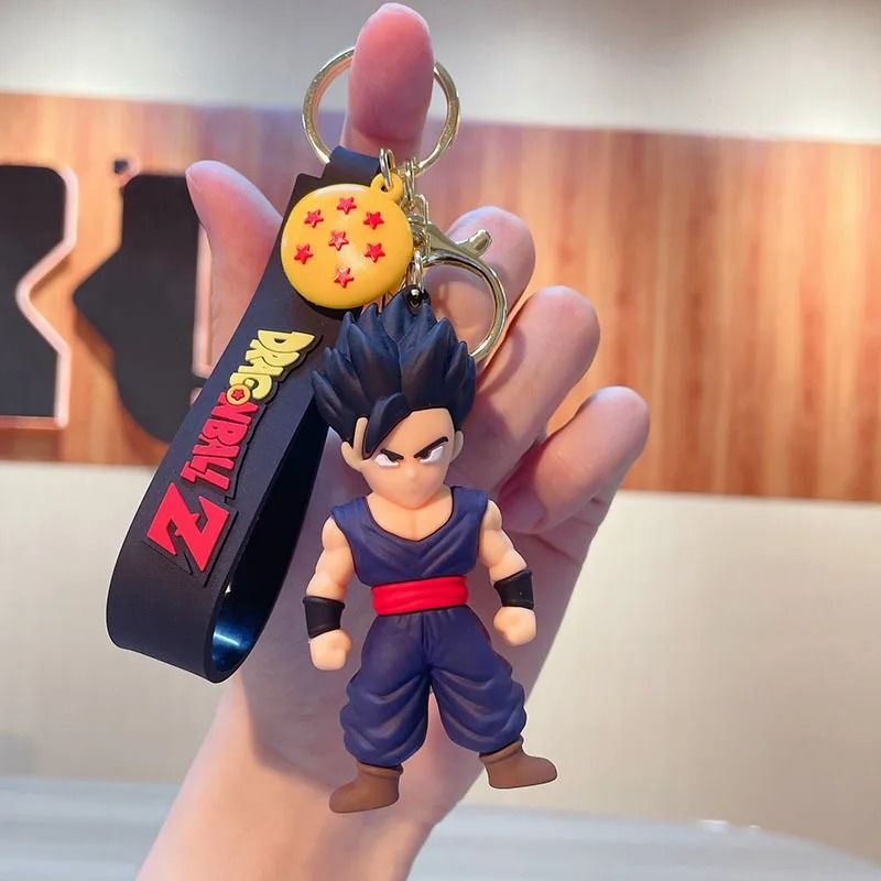 Anime Figure Keychain with PVC Character Pendant