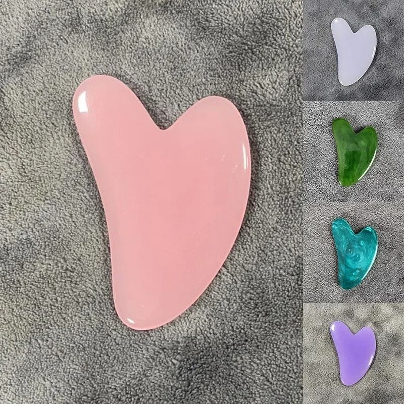 Resin Heart-Shaped Scrapping Piece Massage Spa Gua Sha Tool for Body & Neck