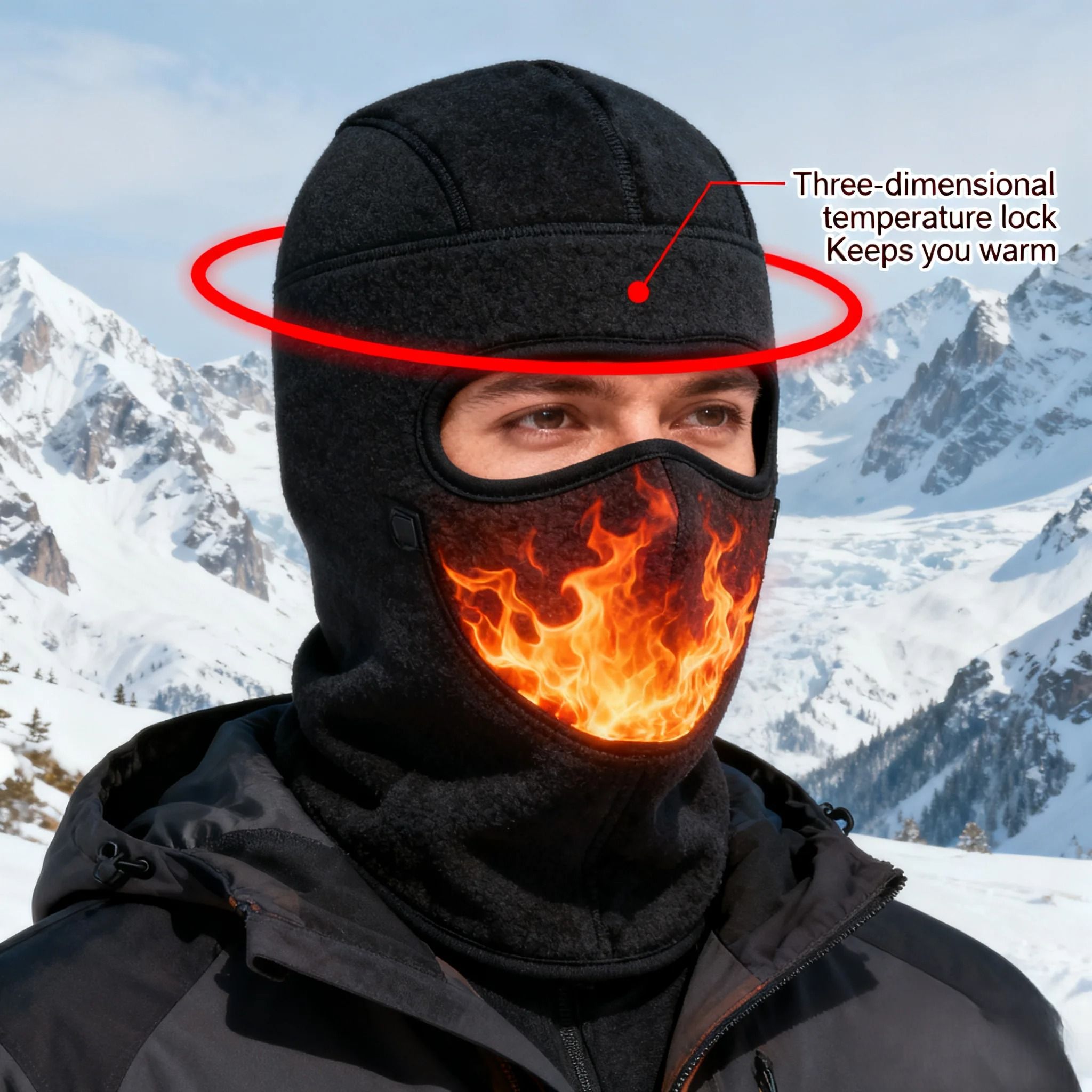 Winter Full Face Fleece Mask Windproof Cold Weather Balaclava