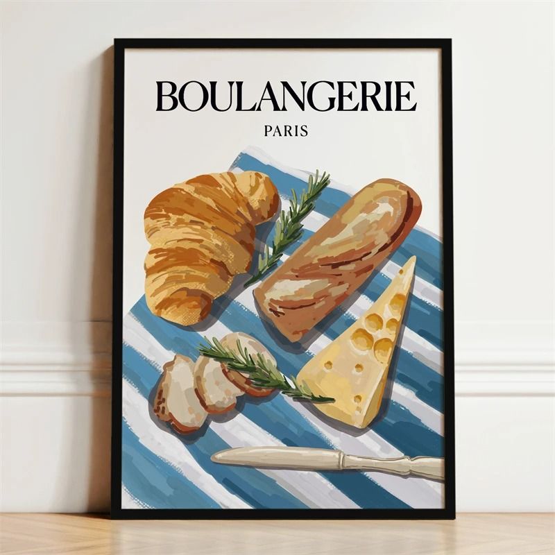 Gastronomic Narrative Canvas – High-Definition French Breakfast Architectural Art