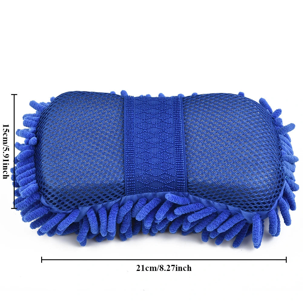 Scratch-Free Microfiber Car Cleaning Sponge Polishing Dusting Tool for Car Wash
