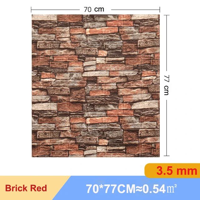 3D Brick Wall Sticker Set Self Adhesive Panels