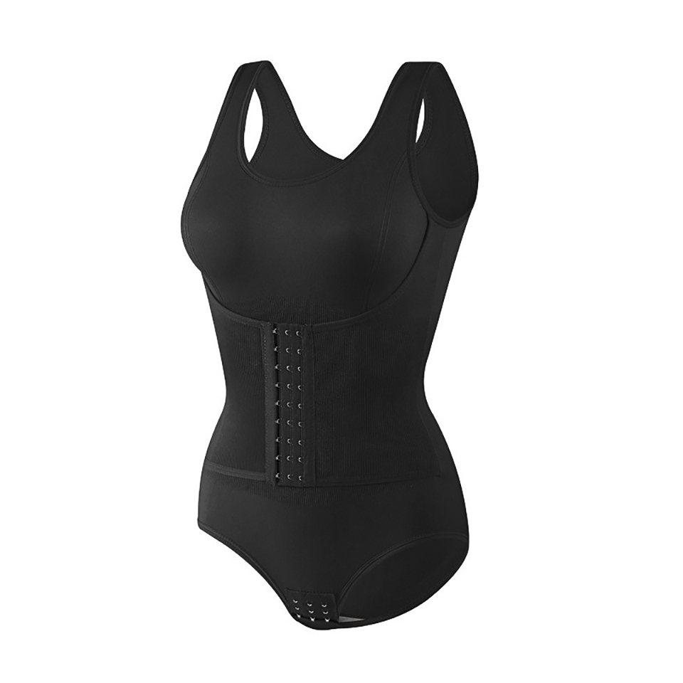 Slimming Bodysuit Shapewear with Zipper Belt Womens Tummy Control Waist Trainer