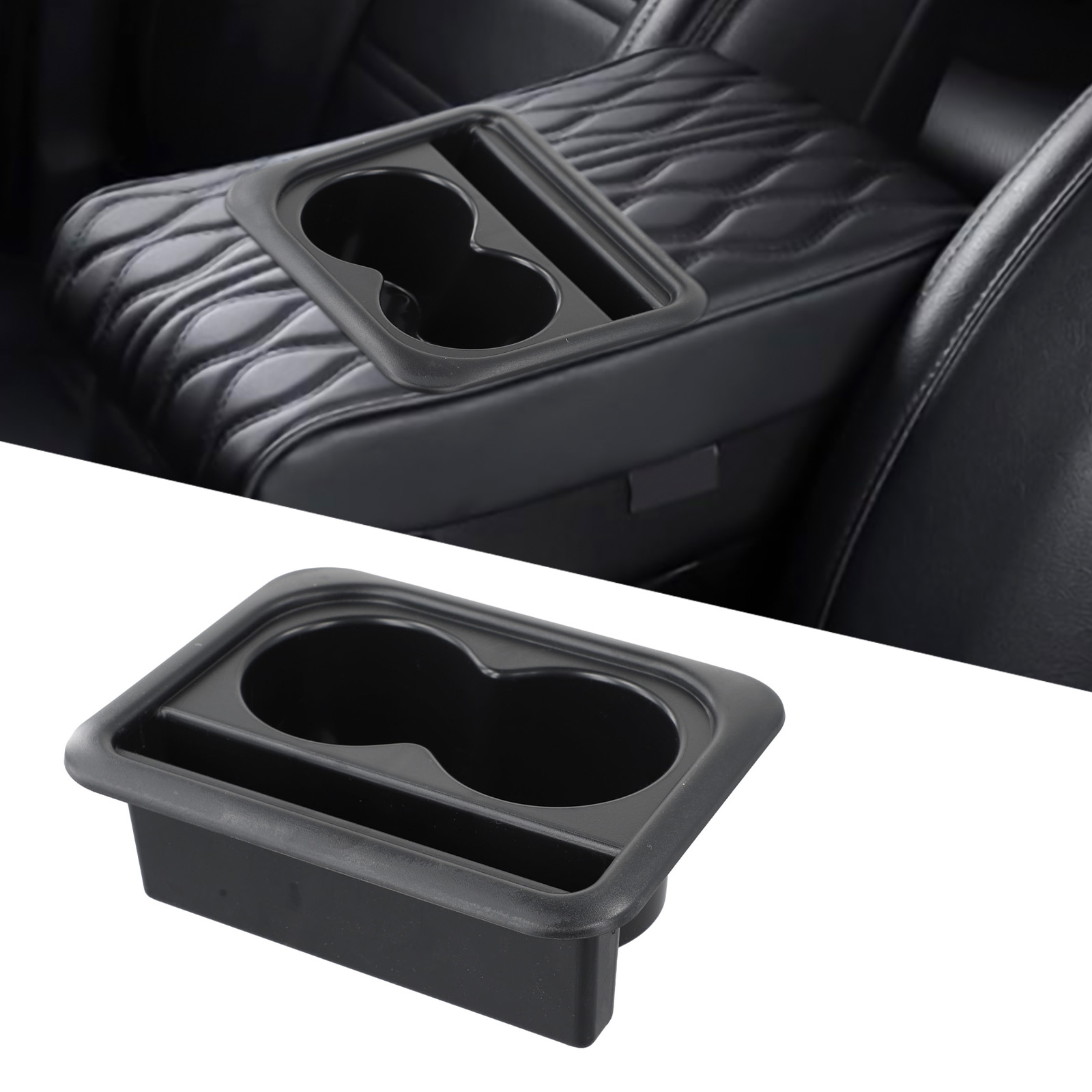 Multifunctional ABS Cup Holder, Matte Tea Cup Holder Car Armrest Box Pad Accessories