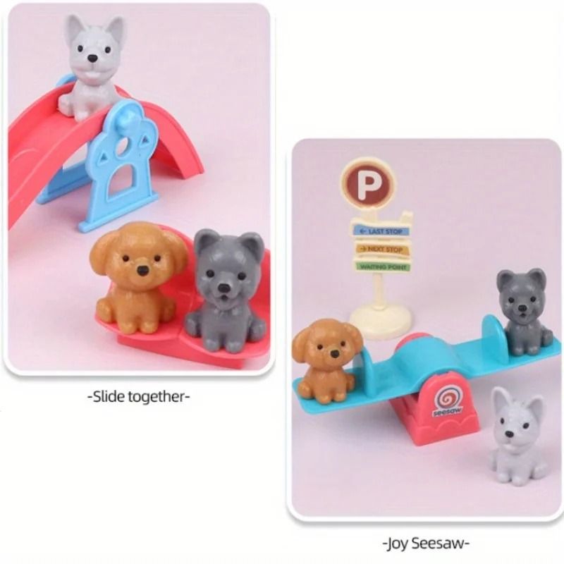 Mini Pet Puppy Cage & Dog Doll Play Set