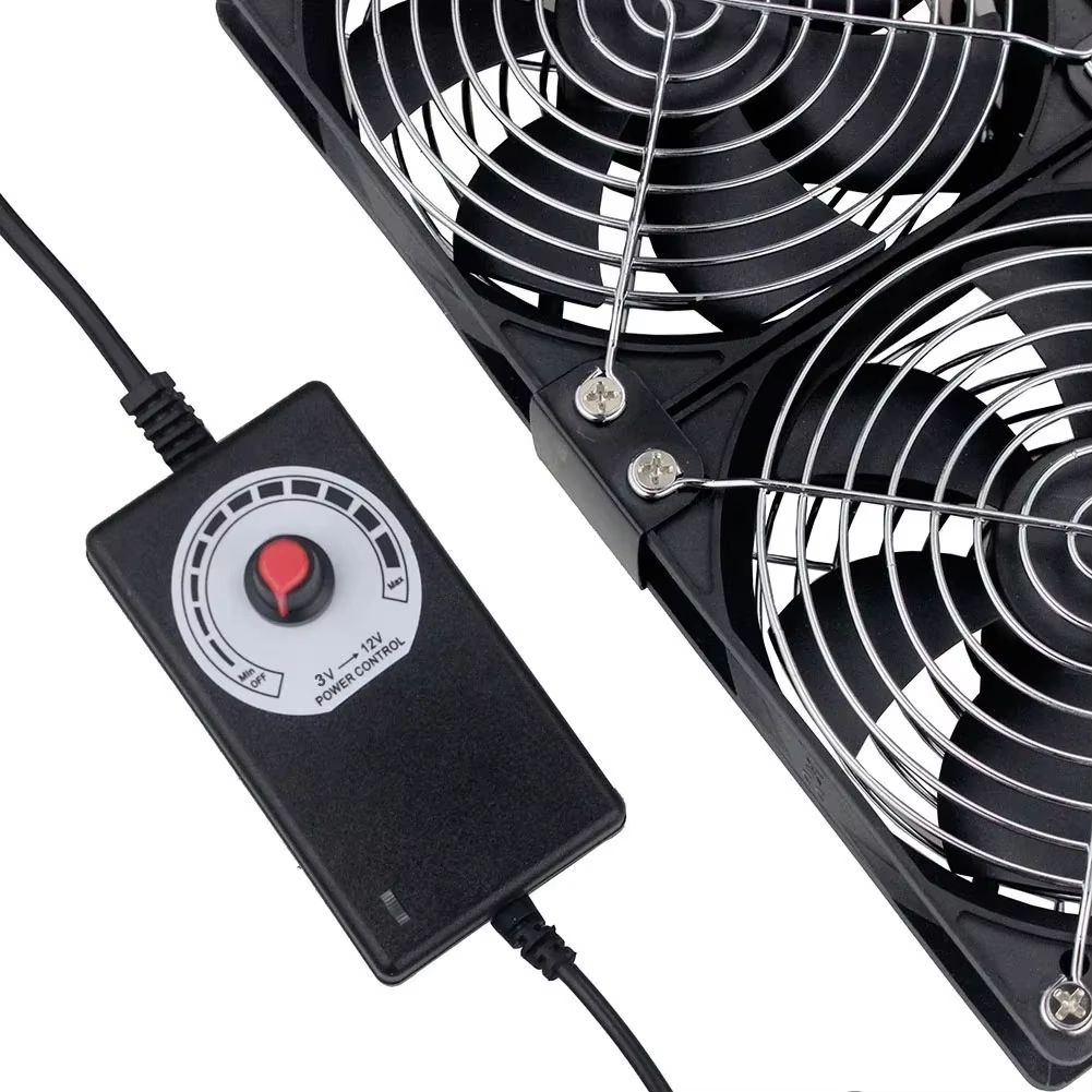 High-Flow 120 mm (4.72 in) 3000 RPM Cooling Fan with Speed Controller – Universal Chassis & Cabinet Airflow Solution