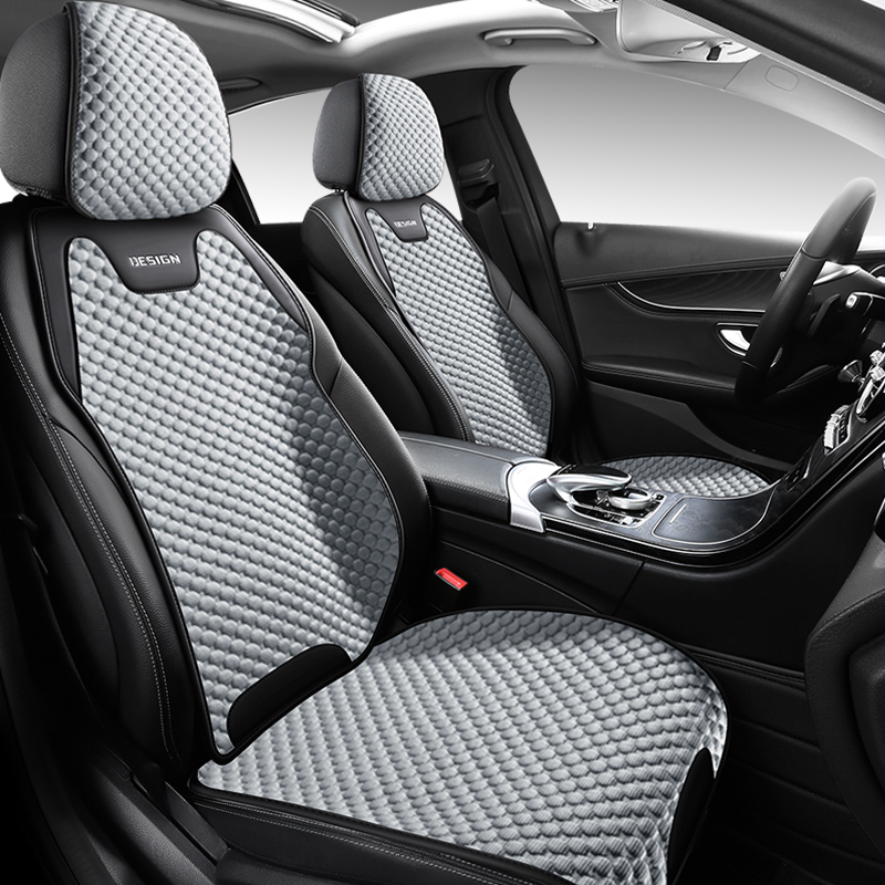 Four Seasons Ice Silk Car Seat Cushion, Breathable Durable Seat Cover, Universal Split Front Seat Comfort Pad