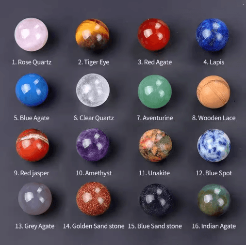 Natural Crystal Sphere Set – Amethyst & Rose Quartz Healing Gemstone Balls for Home Decor