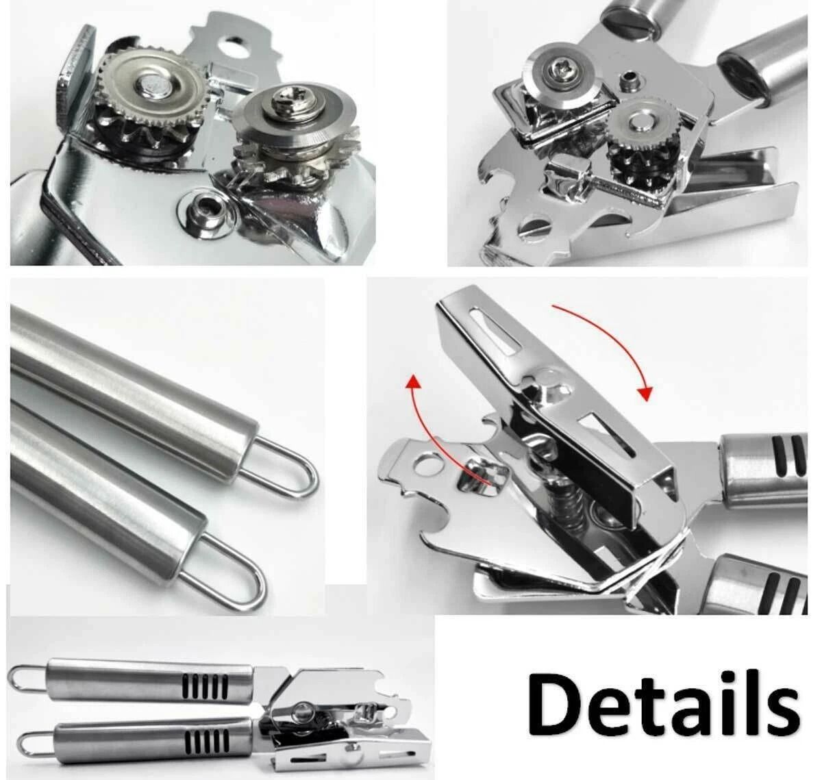 Stainless Steel Heavy Duty CAN OPENER, Strong Blades, Professional Chef Tool NEW