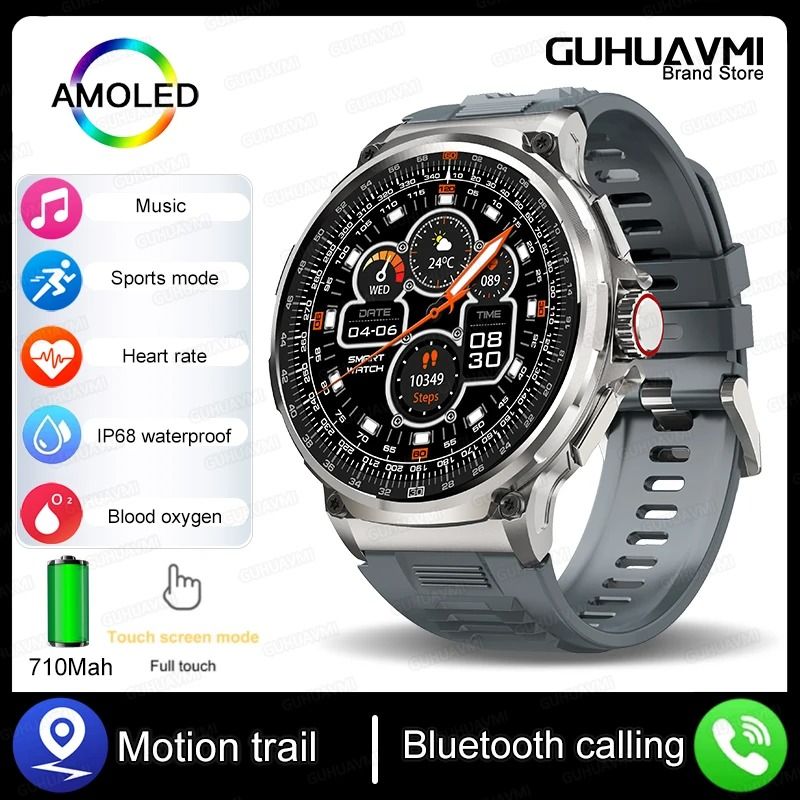 Ultra HD AMOLED GPS Smartwatch with 1.85-Inch Display, 710mAh Battery and Bluetooth Calling