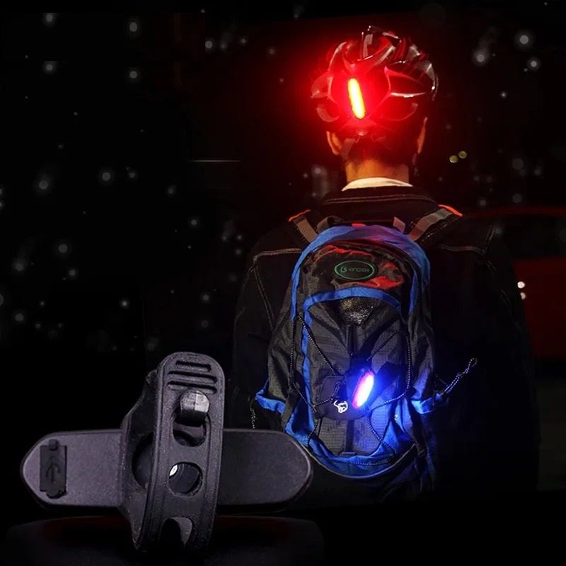 USB Rechargeable Bicycle Rear Taillight LED Safety Warning Lamp