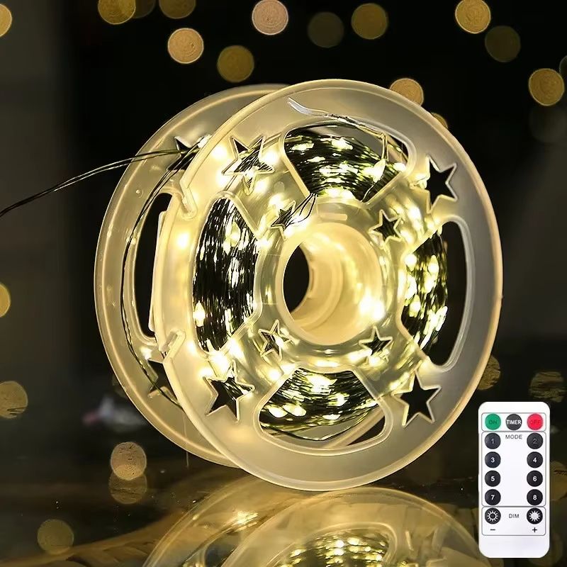 USB Copper Wire Fairy Lights with Remote Control Flexible Green String Decor