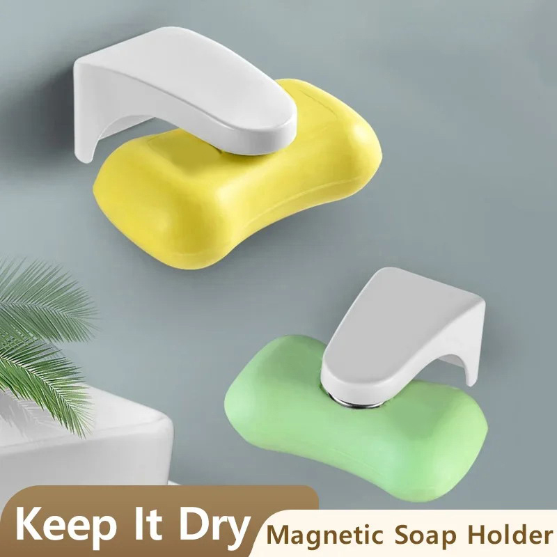 Magnetic Soap Holder Wall Mounted Self Drainage Bathroom Soap Saver