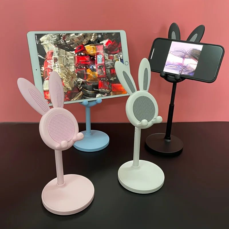 Cute Pink Rabbit Desktop Phone Holder