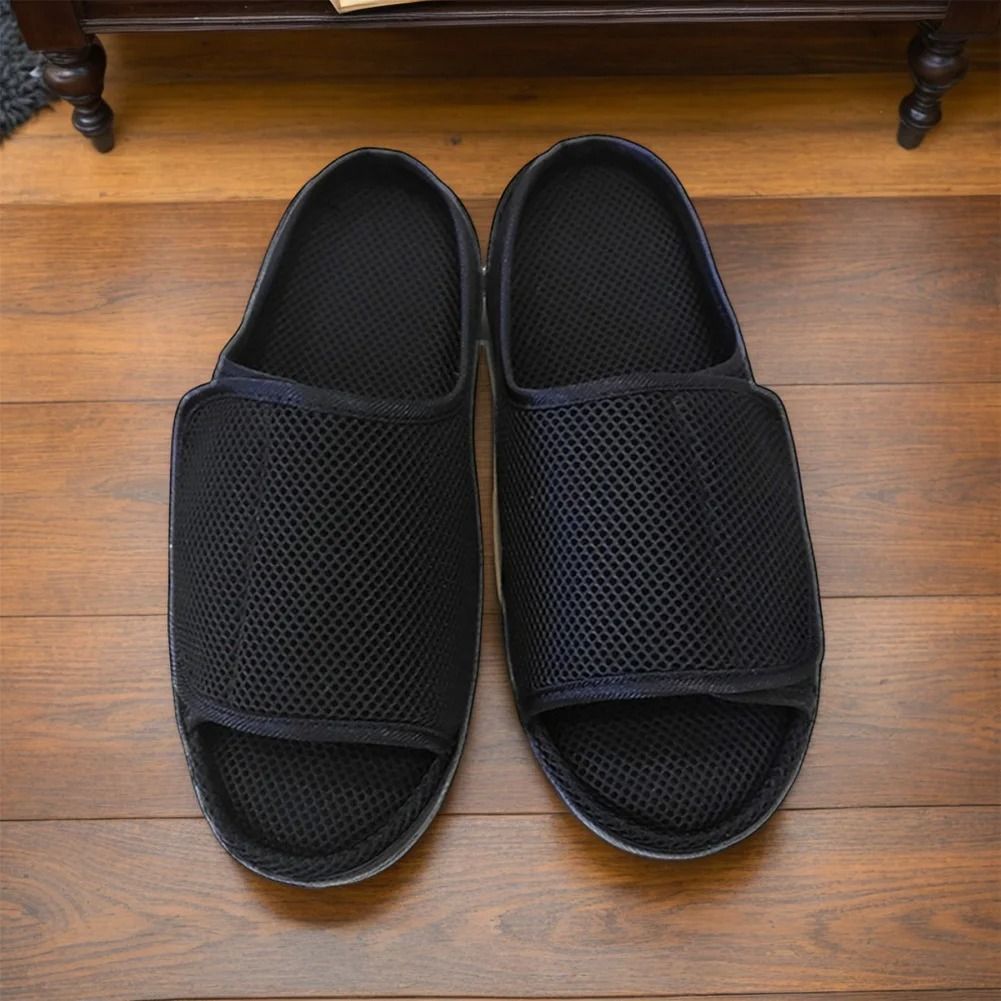 Womens Mens Diabetic Orthopedic Slippers Adjustable Open Toe Indoor Outdoor