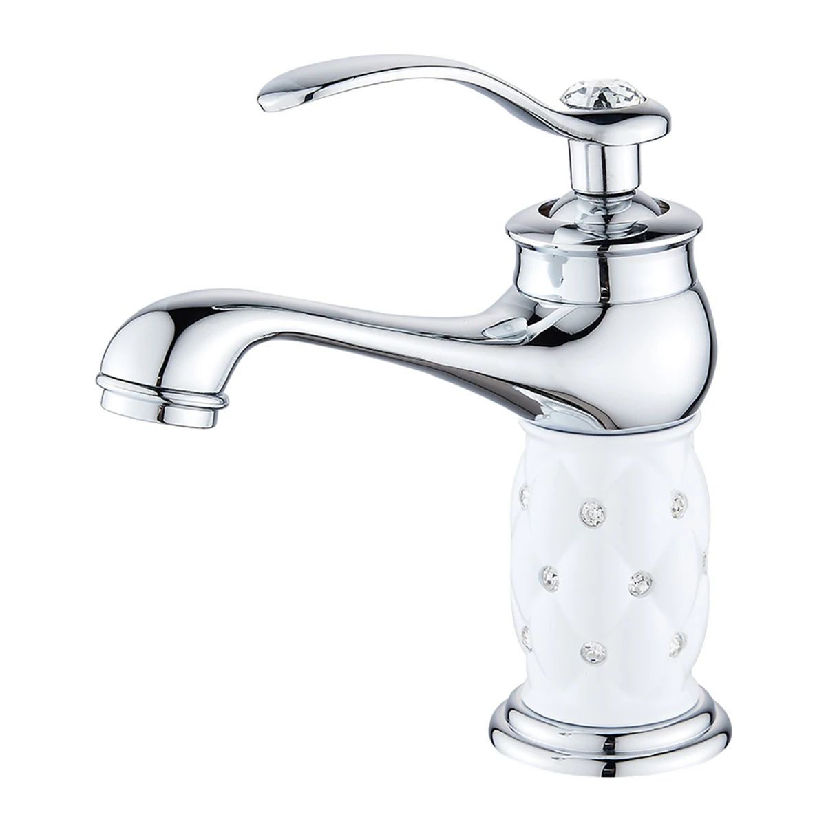 Modern Bathroom Sink Faucet Hot and Cold Mixer Deck Mounted Vanity Tap