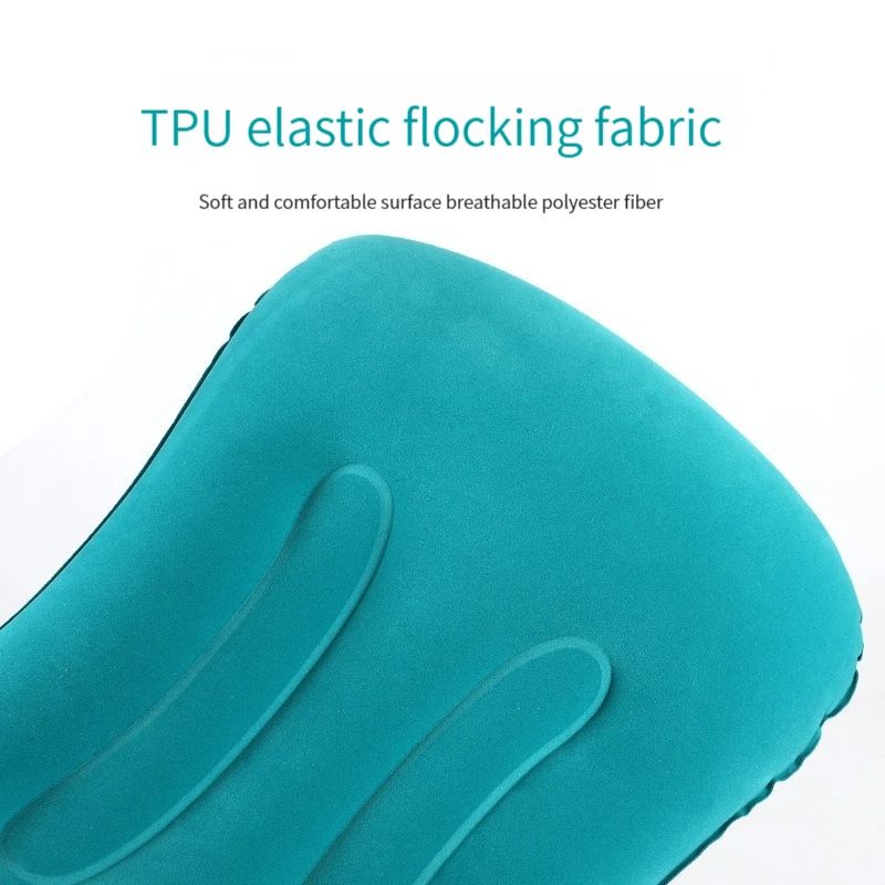 Press-To-Inflate Inflatable Travel Pillow - Compact U-Shaped Neck Pillow for Planes, Cars & Outdoor Trips