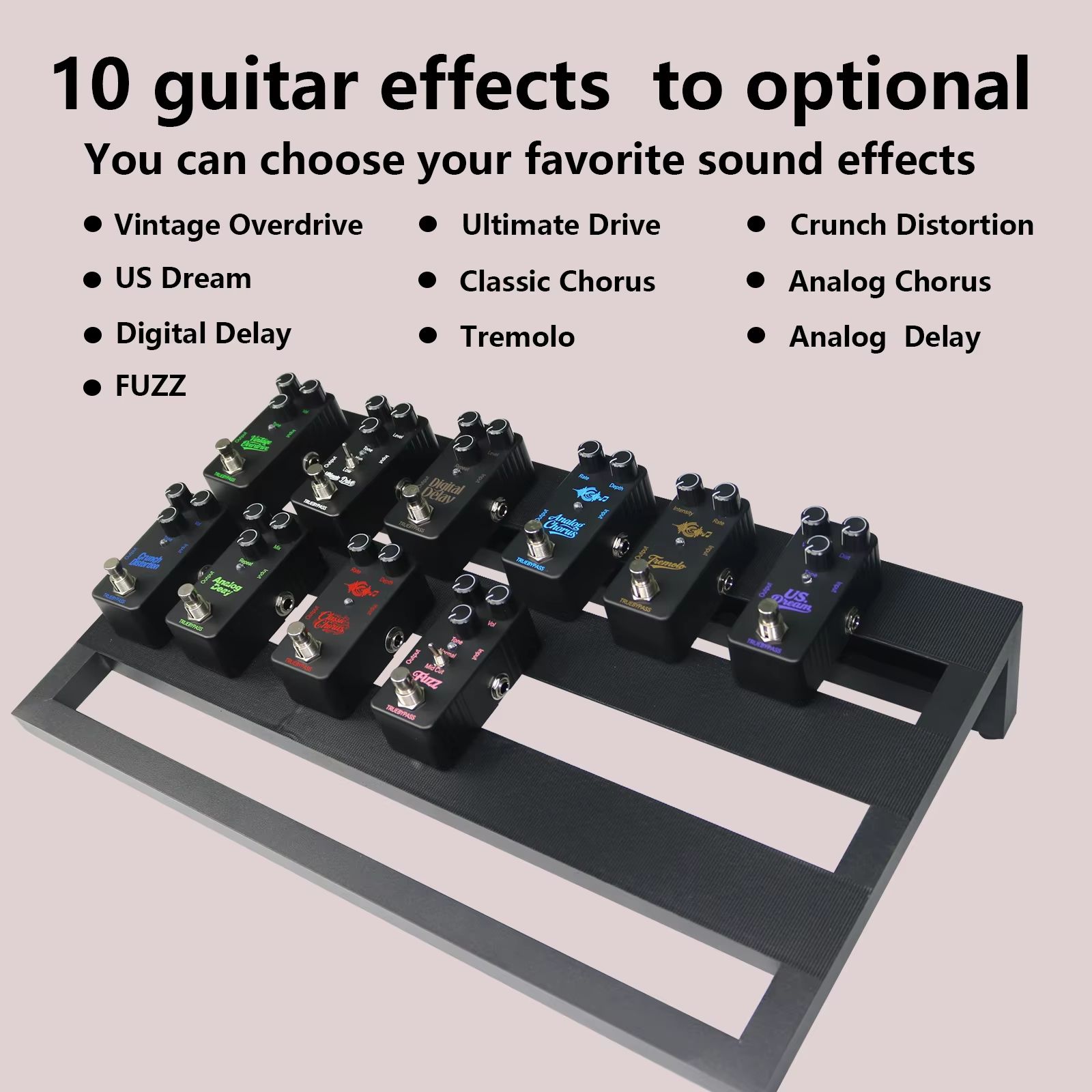 Electric Guitar Effects Pedal Mini – Classic Distortion, Chorus & Digital Delay for Pro-Level Sound