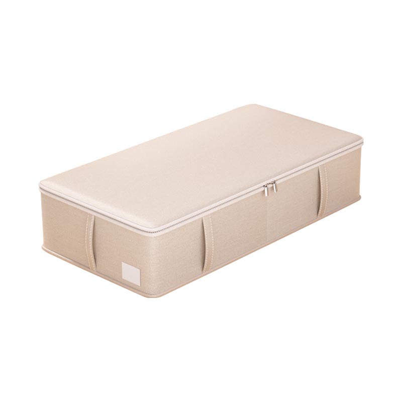Oxford Fabric Board Underbed Storage Box, Flat Drawer Design for Seasonal Clothes and Blankets, Home Organizer